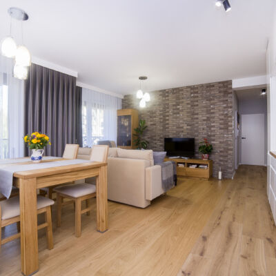 AFG Studio - architektura wnętrz - mieszkanie Gliwice 2 - salon - jadalnia