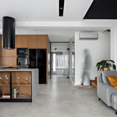 AFG Studio - architektura wnętrz -dom Czeladź - kuchnia - komunikacja - aranżacja strefy dziennej